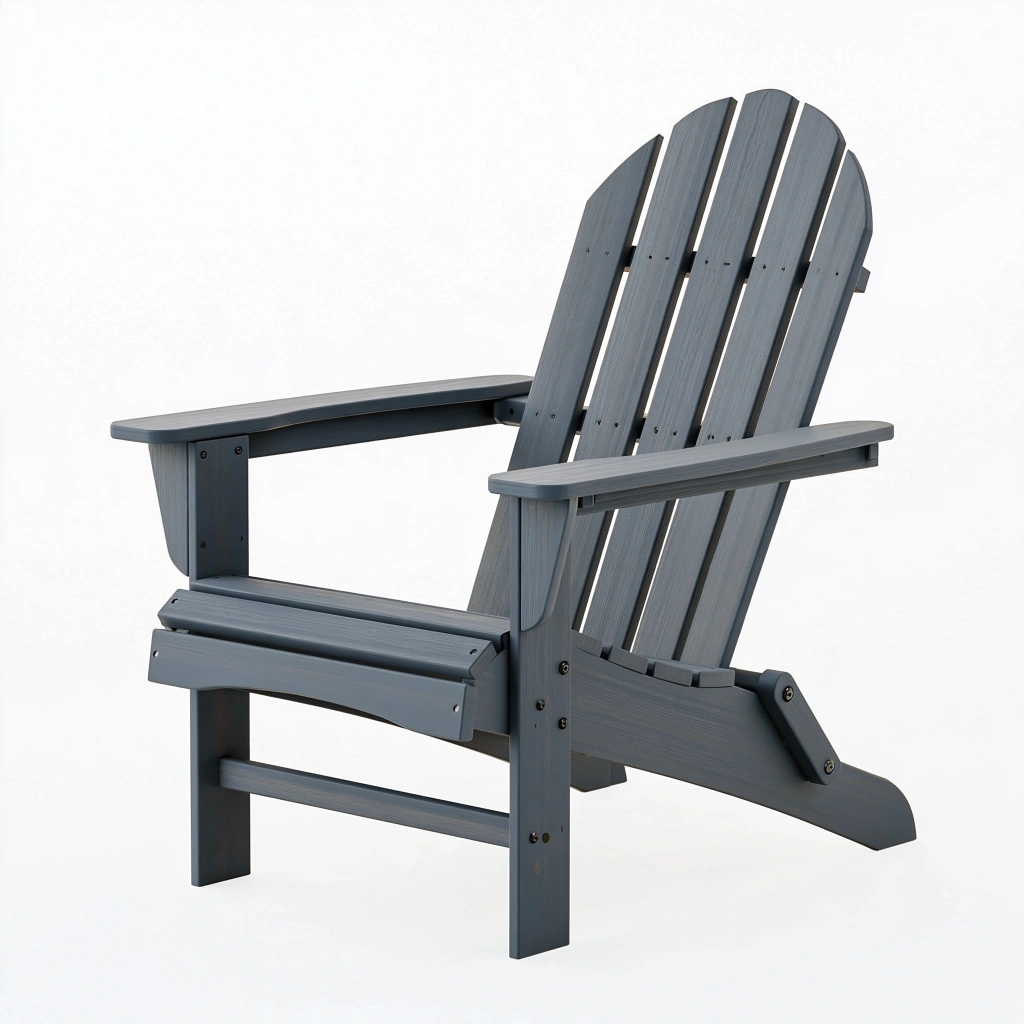 Adirondack Gartenstuhl 80 x 83 x 98 cm Kunststoff Grau mit Armlehnen