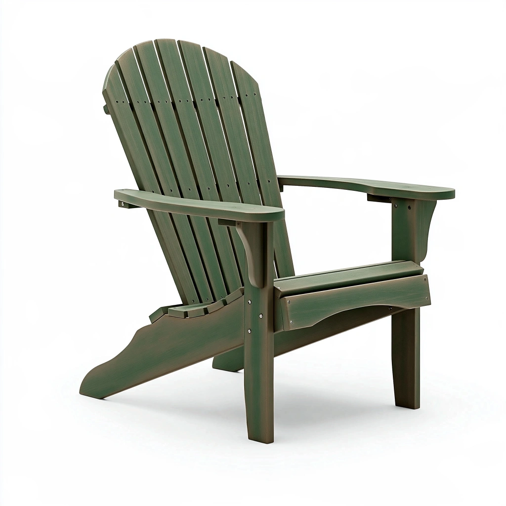 Adirondack Gartenstuhl 80 x 92 x 98 cm aus Holz Grün mit Armlehnen