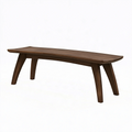 Sitzbank 140 x 40 x 45 cm aus Holz in Dunkelbraun - skandinavischer Stil