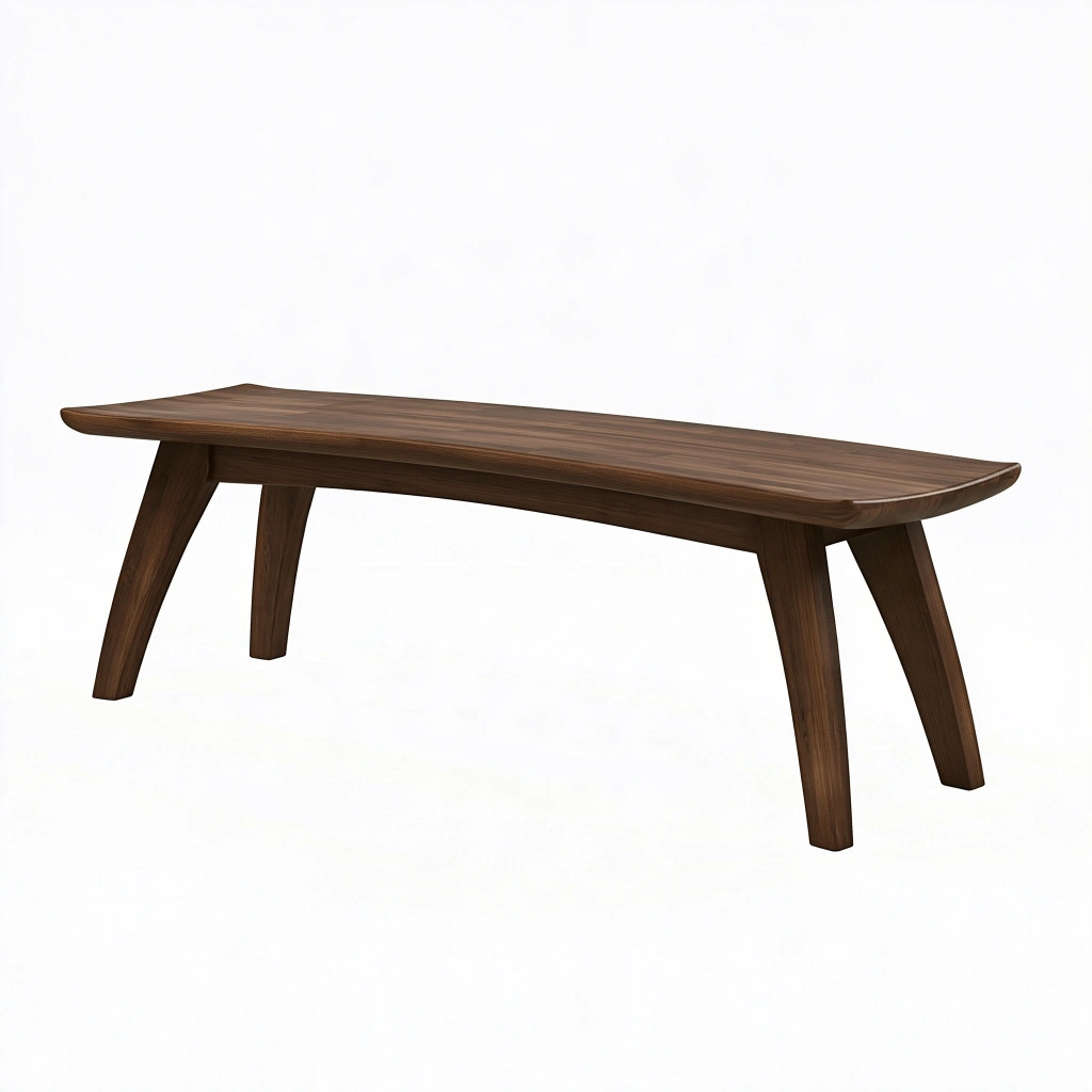 Sitzbank 140 x 40 x 45 cm aus Holz in Dunkelbraun - skandinavischer Stil