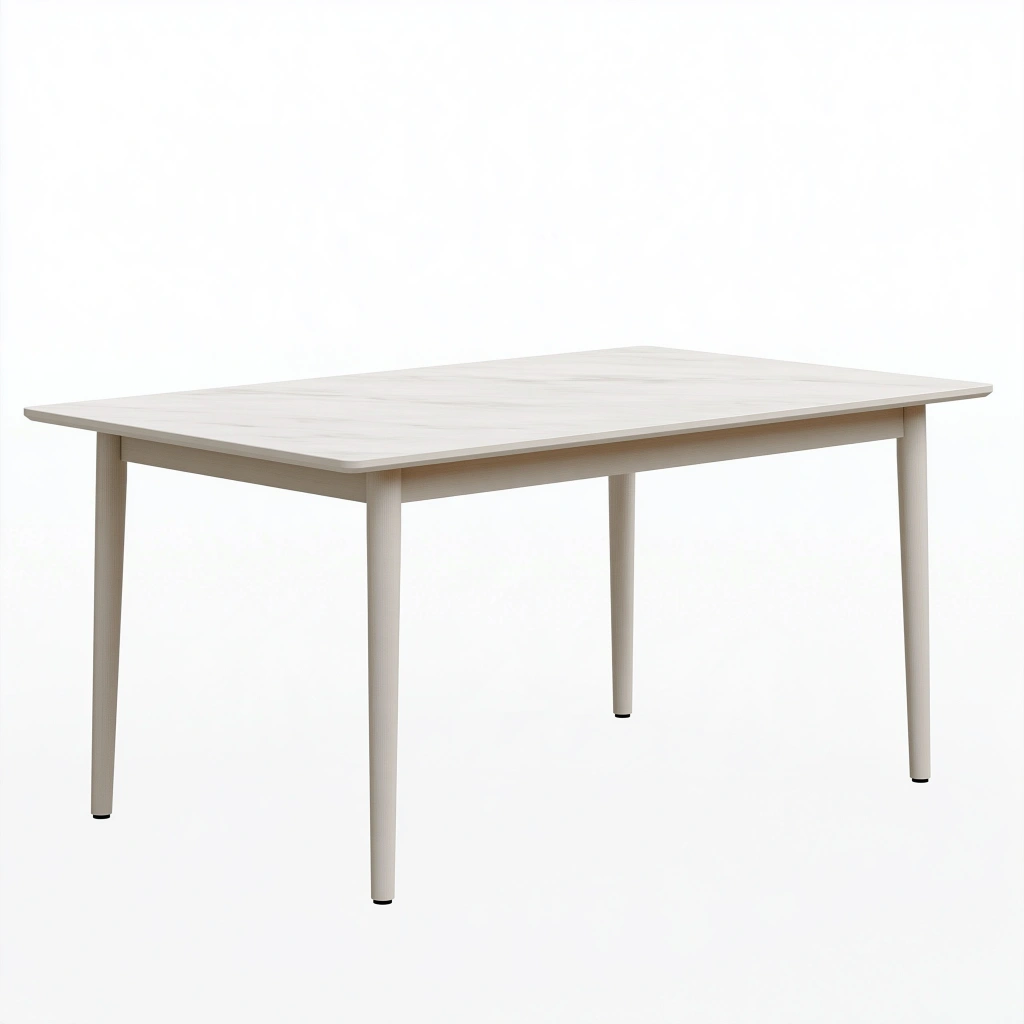 Esstisch 140 x 80 x 75 cm Holzwerkstoff Weiß rechteckig skandinavisch