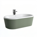 Freistehende Badewanne 170 x 75 x 58 cm Acryl Grün Weiß Oval Modern